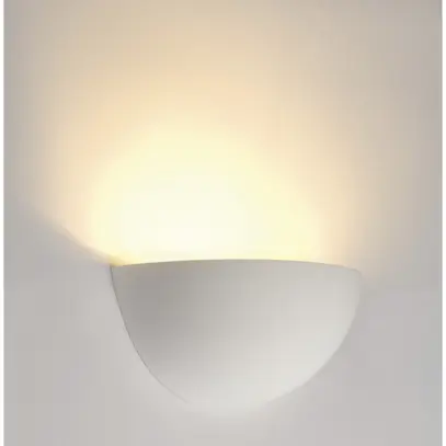 Applique SLV GL 101, E14 40W plâtre rond IP20 blanc 