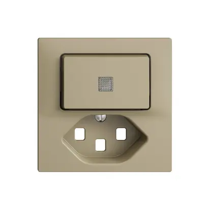 Kit frontale EDIZIOdue sand 60×60mm T23 con lente 