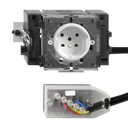 Presa INS FH T15 bianco 49…69mm per cavo piatto Technofil 