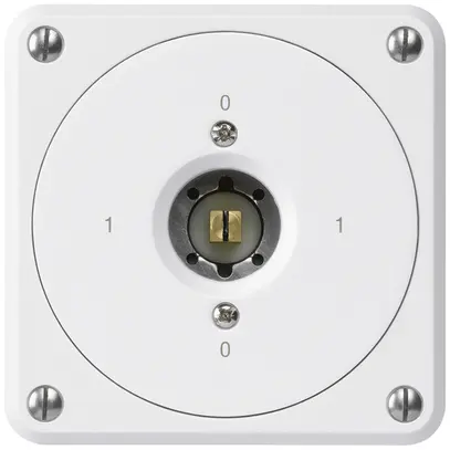 Interruttore a chiave quadrata INC robusto senza coperchio 0/2P bianco combi 