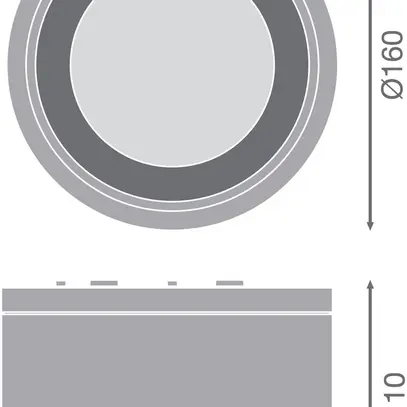 AP-LED-Downlight LEDVANCE DL SURFACE 160 30W 3300lm 4000K IP65 36° schwarz 
