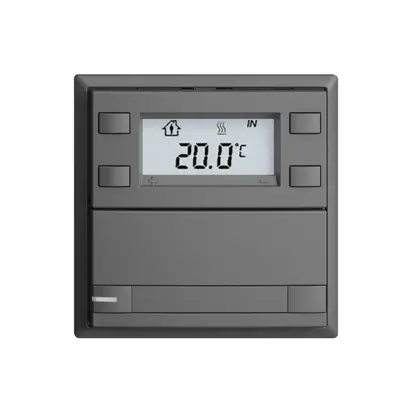 Poussoir RTH ENC KNX 1× EDIZIOdue F gris foncé, avec pap.+LED RGB 