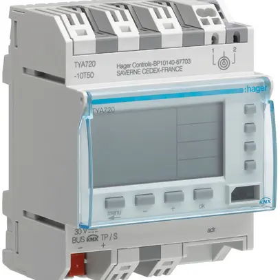 Interruttore orario annuale AMD KNX Hager TYA720 4 canali 
