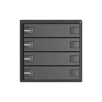 Poussoir KNX RGB EDIZIO.liv SNAPFIX® capteur temp.RGB-LED 4× comm.2T grf 