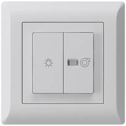 Interruttore luminoso INC kallysto.line grigio chiaro 1/1L simb. illum.+ventil. 