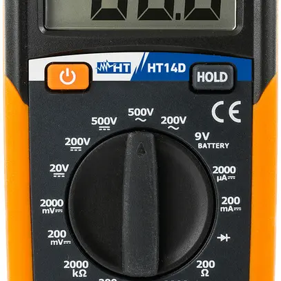 Multimetro digitale Optec 500VACDC 200mA CAT III 300V 