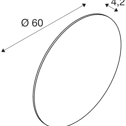 Abat-jour SLV MANA 60 rond droit Ø600×42mm blanc à teinte unie 