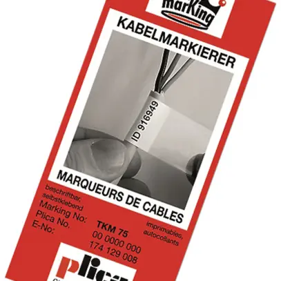 Marqueur de câble carnet 50×25mm blanc 