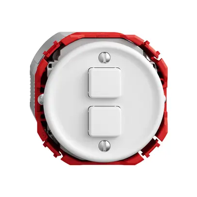 Pulsante KNX RGB STANDARDdue SNAPFIX® 2×tasti c.sensore temp.bi 