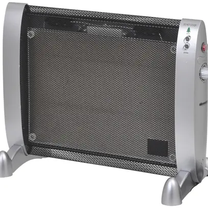 Chauffage radiant en céramique MAXIMO 1000, 1kW 230V 30m³ 54×44×23cm noir/argent 