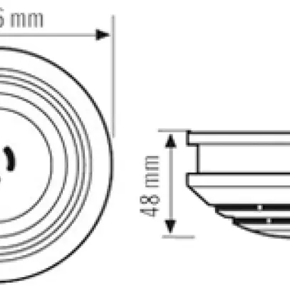 Détecteur de fumée ESYLUX Protector K 230V 48mm Ø106mm 5 ans de garantie blanc 