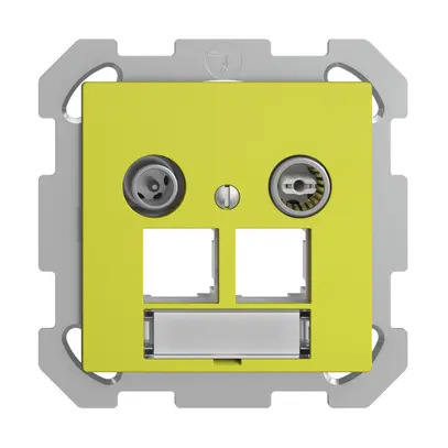 Presa multimedia ENC EDIZIOdue FM EASYNET 4dB, p.2×RJ45 S-One, lemon 