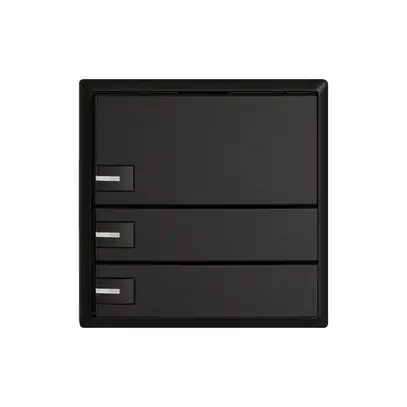 Pulsante universale EDIZIO.liv UNI SNAPFIX® c.LED RGB 3× com.1T ne 