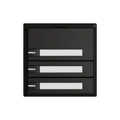 Poussoir KNX RGB EDIZIO.liv SNAPFIX® capteur temp.RGB-LED étiqu.3×com.1T no 