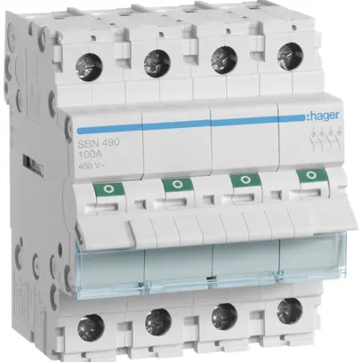 Interruttore AMD Hager 100A 400V 4 chiusura 0 apertura 0 invertitore 4UM 