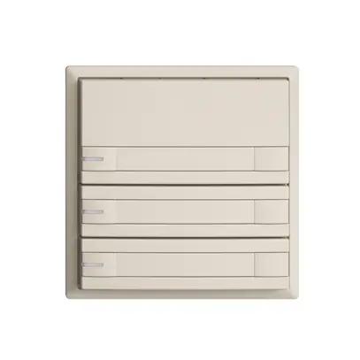 Pulsante univ. INC 3×2t EDIZIOdue crema, con carta+LED 