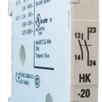 Blocco di contatti ausiliare ABB HK-20, 2Ch, per salvamotore MS325 