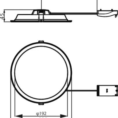Downlight LED Ledinaire DN065B 19W 2000lm 830/840/865 VWB Ø225mm blanc 