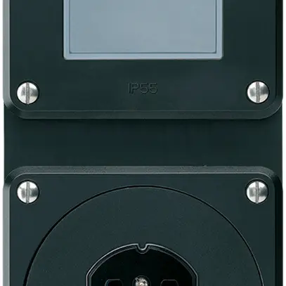 Combi INC 2×1 HA robusto sch3/tipo 15 con morsetti a innesto nero 