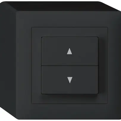 Pulsante per tapparelle AP kallysto 2 tasti di comando nero mors.innesto 