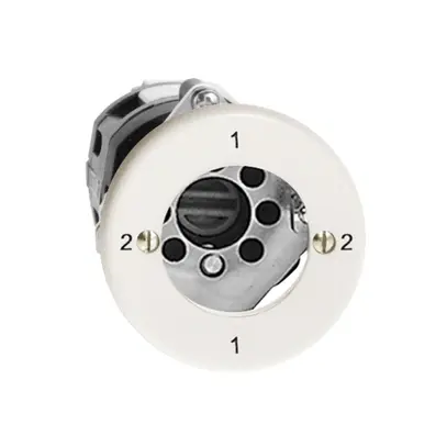 Interrupteur rotatif ENC FH 3/2P blanc pour serrure de sûr. sans cyl. 