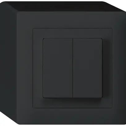 Poussoir AP kallysto 2×AR/1L noir 