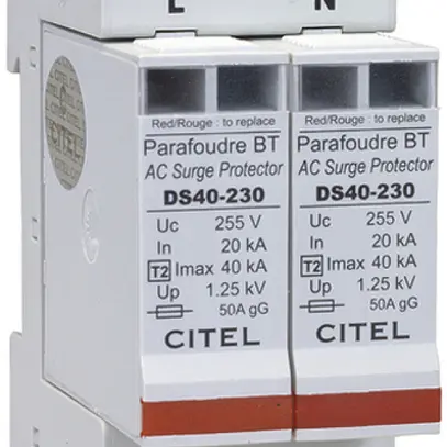 Parasurtension Flury DS 40S type 2, 2-pôles 