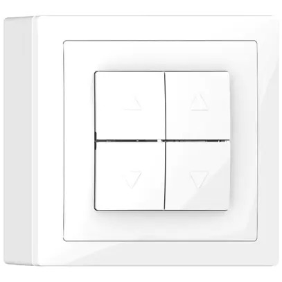 Poussoir pour stores AP SIDUS blanc brillant 2 canaux 