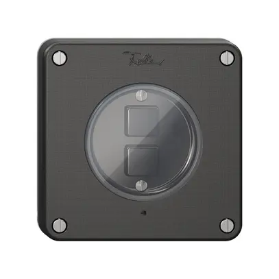 Poussoir KNX 2× NEVO N.CO RGB avec sonde de température, noir 