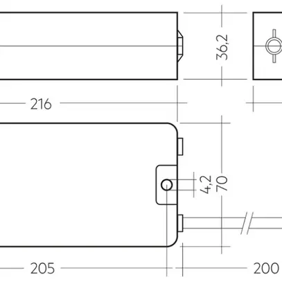 Accu p.alta temperatura Tridonic LiFePO4 7.2Ah, 3.2V×6cell.p.elemento emerg.CON 