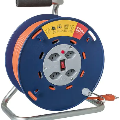 Avvolgicavo STERO LOOP grd.1 4×T13 50m TD3×1mm² blu/verde 