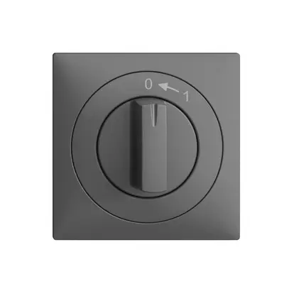 Kit frontal EDIZIOdue 0<-1 60×60mm gris foncé, pour interr.rot 