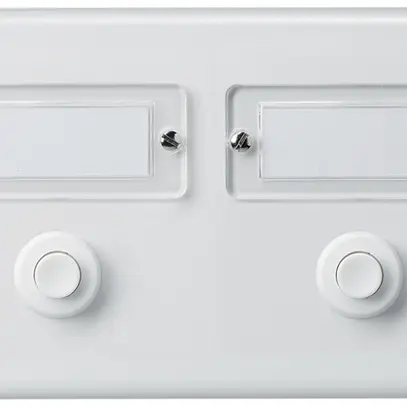 Combinaison ENC Hager basico I-I horizontal sonnerie+sonnerie blanc 