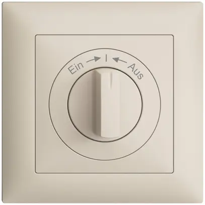 Frontset EDIZIOdue Ein->I<-Aus crema 88×88mm für Schwenktaster 