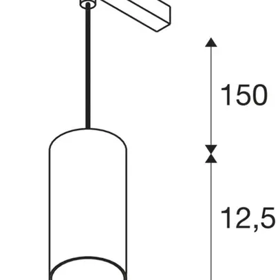 Lampada sospesa LED SLV NUMINOS S 48V AD 16W 1230lm 940 DALI Ø60 nero/bianco 