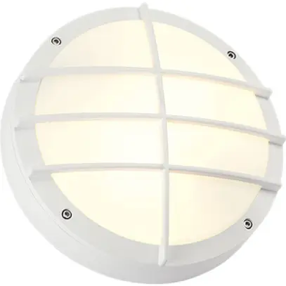 Applique SLV BULAN GRID, 2×E27 25W rond IP44 blanc 