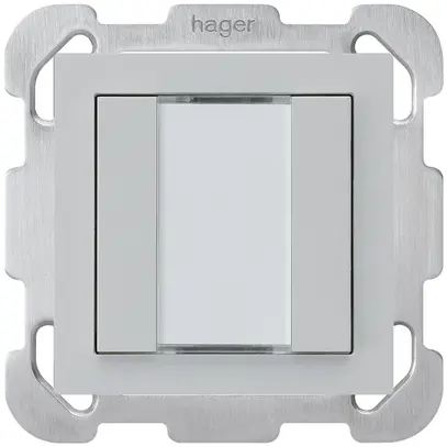 Poussoir ENC kallysto B KNX 2× s/e-link gris clair 