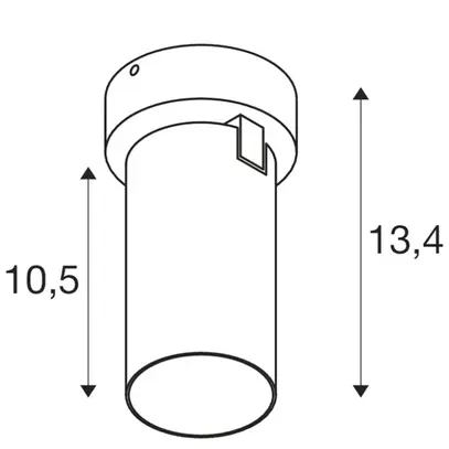 Plafoniera/applique SLV KAMI GU10 1×0…10W 114×70mm bianco/oro 