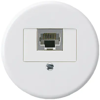 Inserto per scatola INC basico 1×RJ45s bianco 