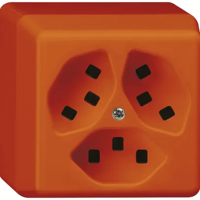 Prise AP Hager basico 3×type 23 P orange 