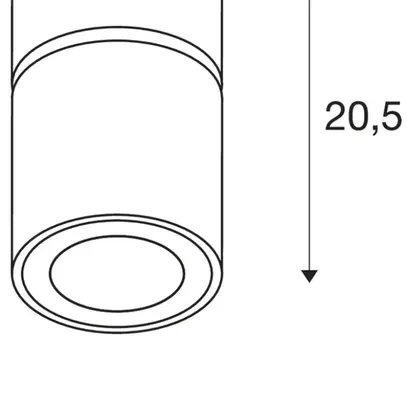 Plafonnier LED SLV SUPROS MOVE 31W 2600lm 3000K 60° Ø127×205mm blanc 