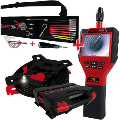 Kit camera d'ispezione RunpoCam RC2 30m e passacavo RUNPOSTICKS Comfort 