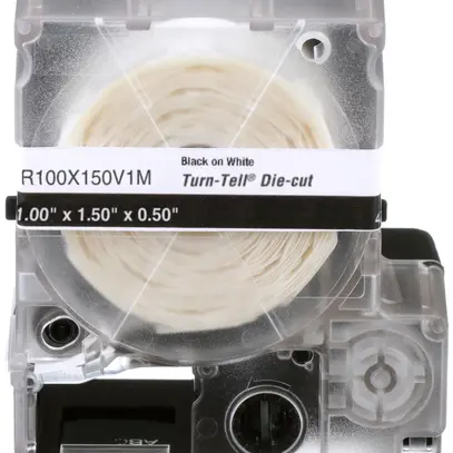 Cassette d'étiquettes Panduit MP, auto-laminant, 25.4×12.7mm clair/blanc 
