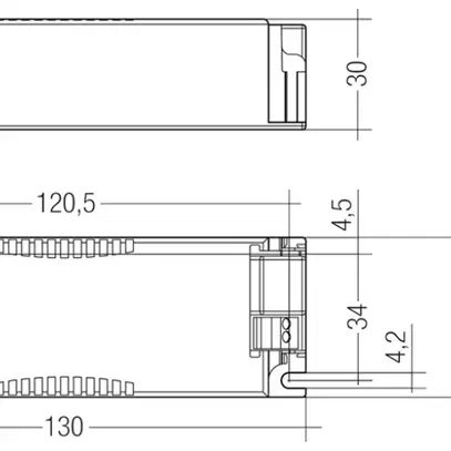 Convertitore LED basicDIM LC 10/150-400/40 bDW SC PRE2 150…400mA 10W 43×30×130mm 