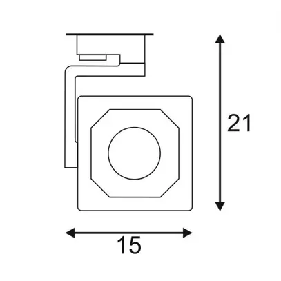 Proiettore LED EURO CUBE, 28.5W 2150lm 4000K 60° con adattatore 3-fasi IP20 nero 