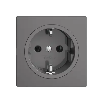 Presa Feller EDIZIOdue Schuko 16A 230V 60×60mm grigio scuro 