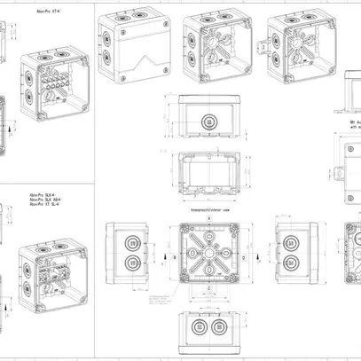 Boîte de dérivation AP Spelsberg Abox 060-L 127×127×70mm IP66 gr 