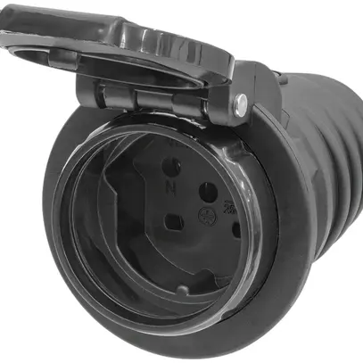 Prise mobile Steffen T15 IP55 10A 400V, noir/couvercle noir 