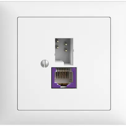 Prise INC T+T 6P/1×RJ45 DSL-à large bande EDIZIOdue blanc 