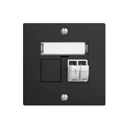 Prise audio Push Type EDIZIOdue F, 1×, kit d'inscription, noir 